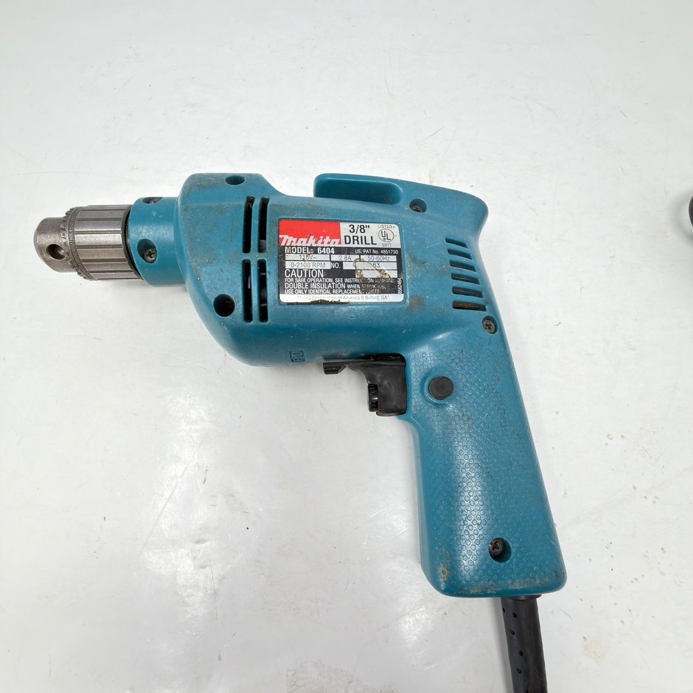 Makita 6404 3/8 Corded Drill Teal Variable Speed 0-2100 RPM Power Tool